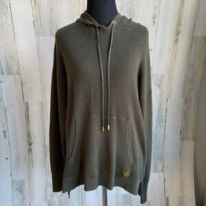 NWT MICHAEL Michael Kors Size Medium Pullover Hooded Sweater Olive Green